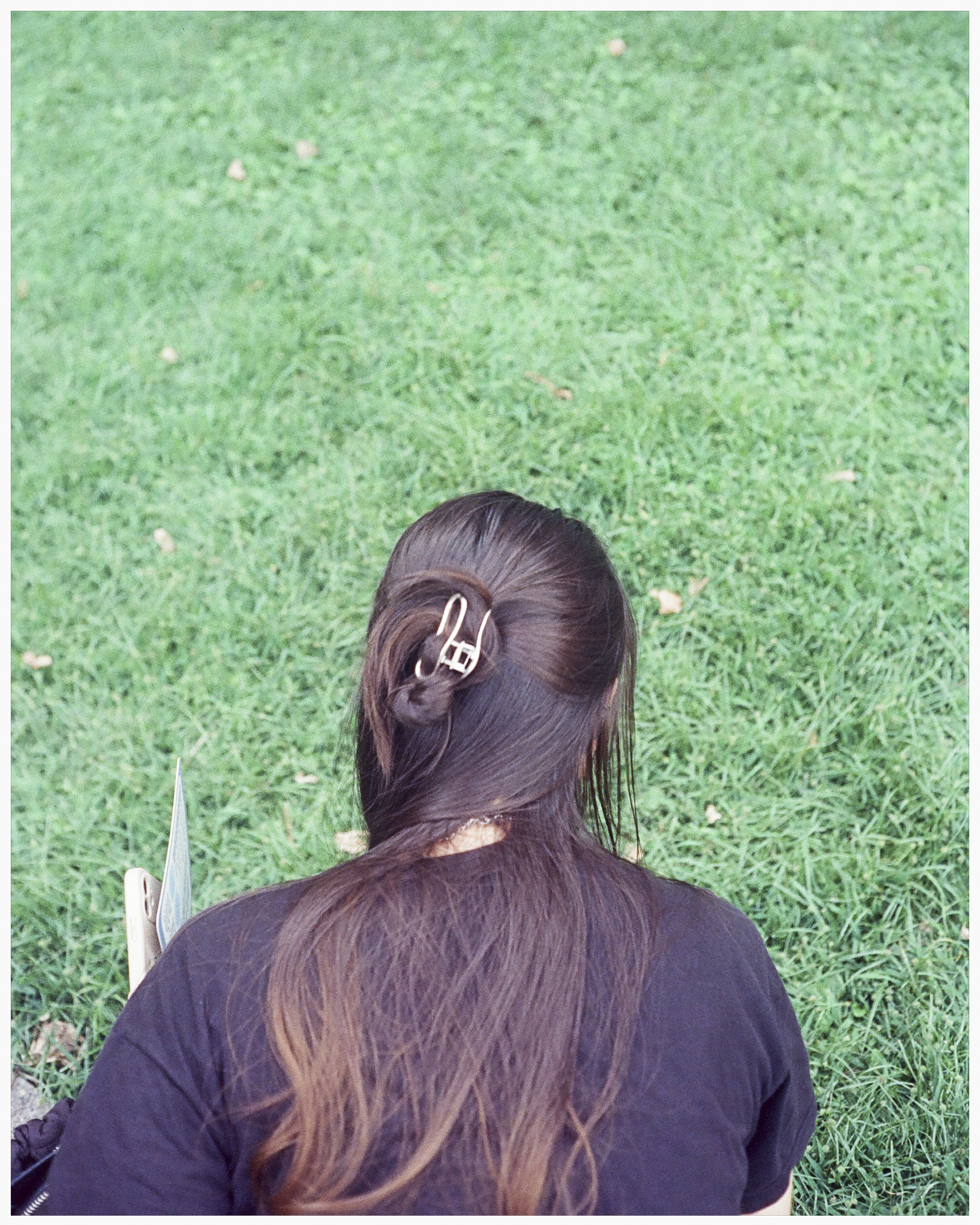 People — a friend laughing, half turned away
