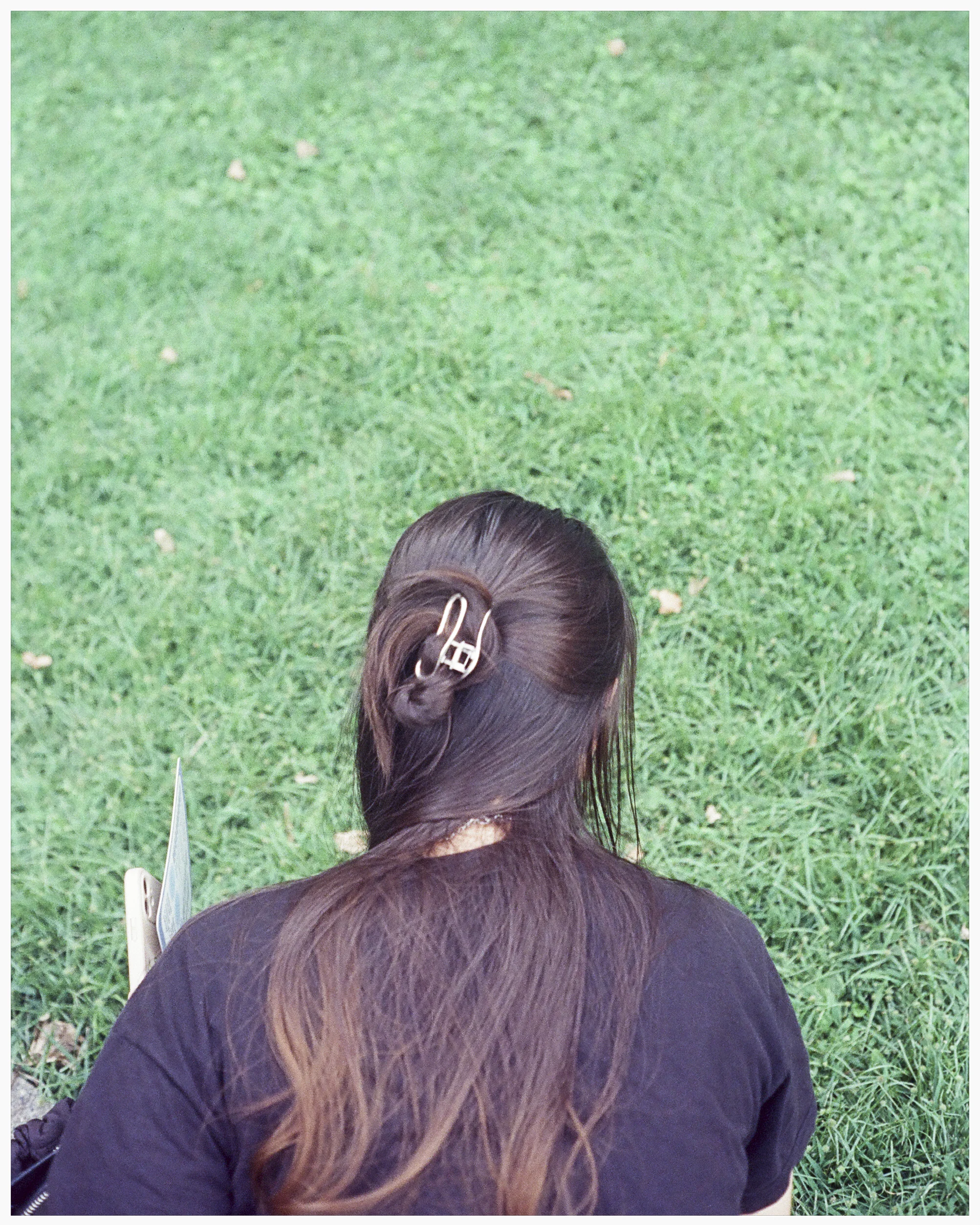 People — a friend laughing, half turned away